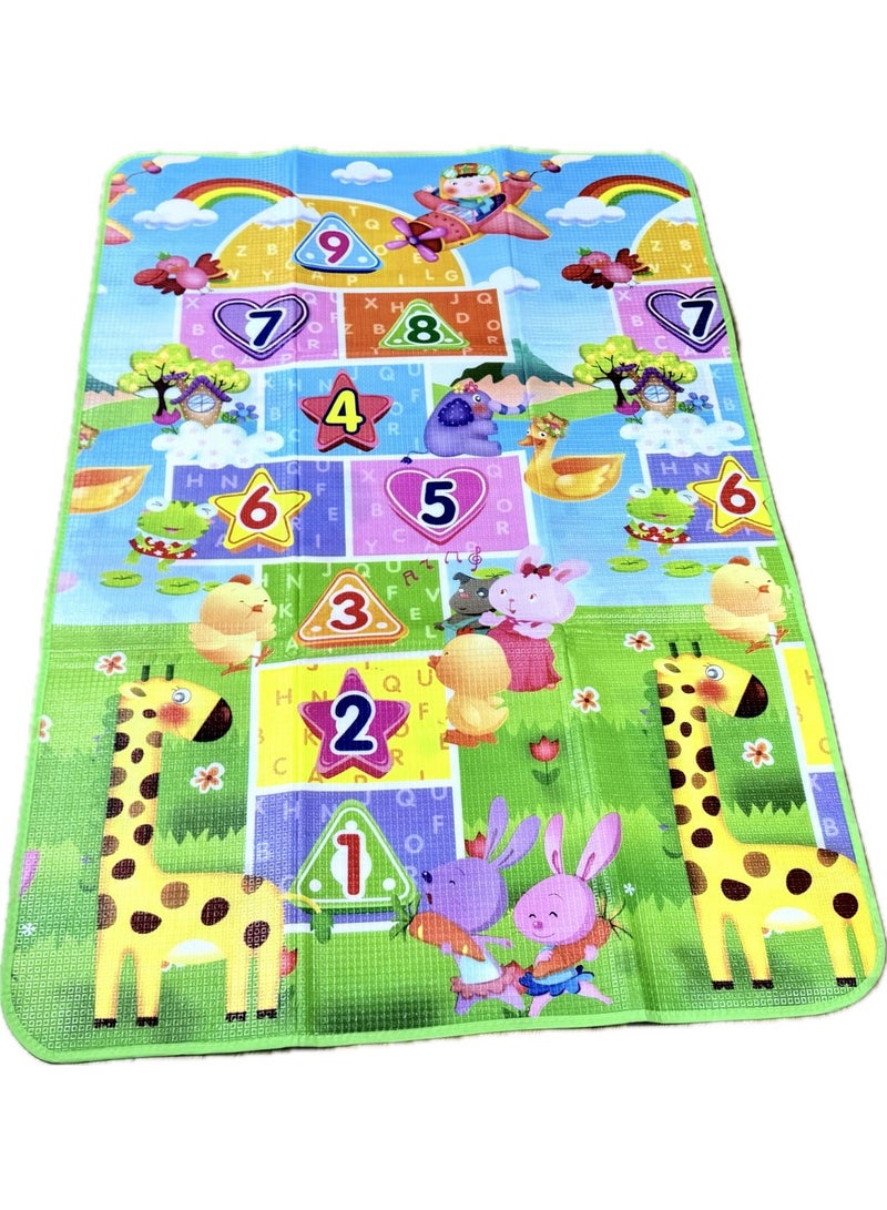 Raxoom Multicolor Baby Play Mat Soft Foam Crawling Mat – Non-Toxic Foldable Kids Floor Activity Carpet for Toddlers & Infants - Image 2